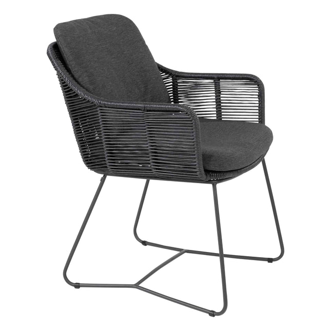 Taste 4SO Belmond dining antraciet + Prado tafel 130 Ø cm
