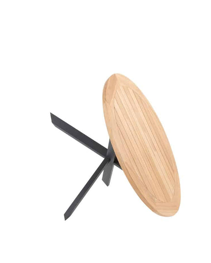 Taste 4SO Parma Stackbares Essen + Prado Teaktabelle 130 Ø cm
