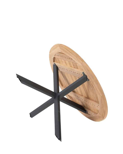 Taste 4SO Tosca Dining Anthrazit + Prado Teak Tabelle 130 Ø cm