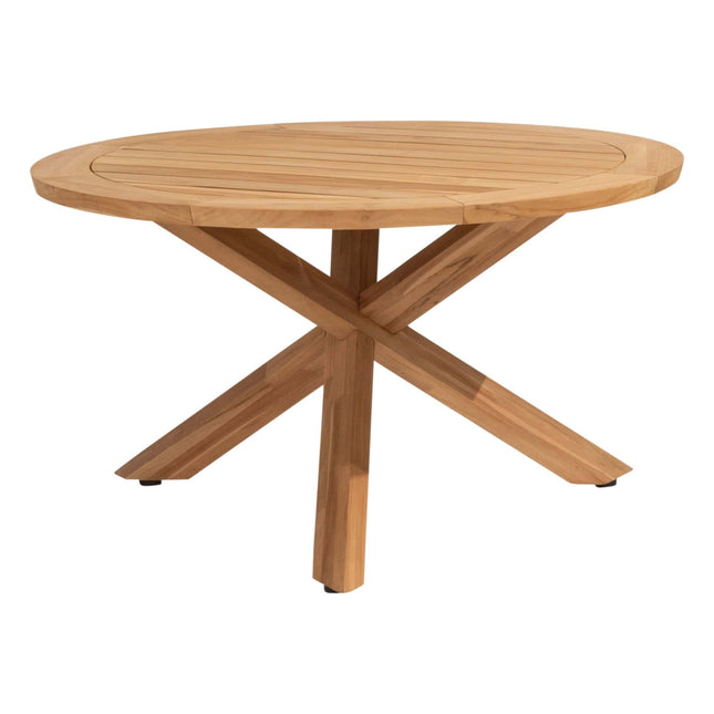 Taste 4SO Cortina dining + Prado teak tafel 130 Ø cm teak onderstel