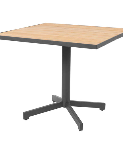 Taste 4SO Barista dining antraciet + Fiesta teak tafel 90×90 cm