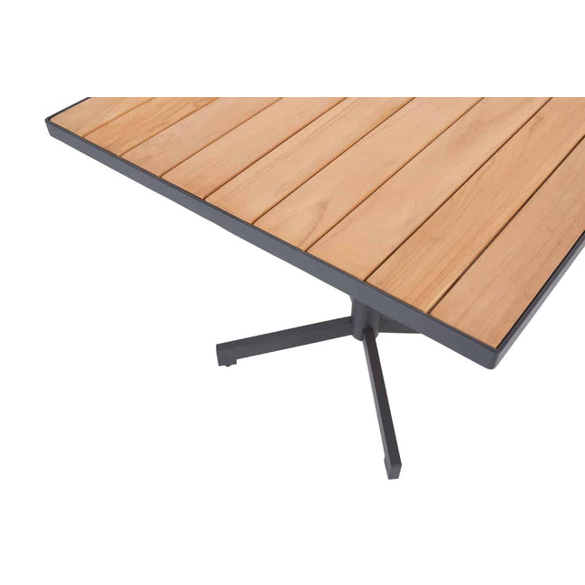 Taste 4SO Melbourne dining + Fiesta tafel met teak tafelblad 90 x 90 cm