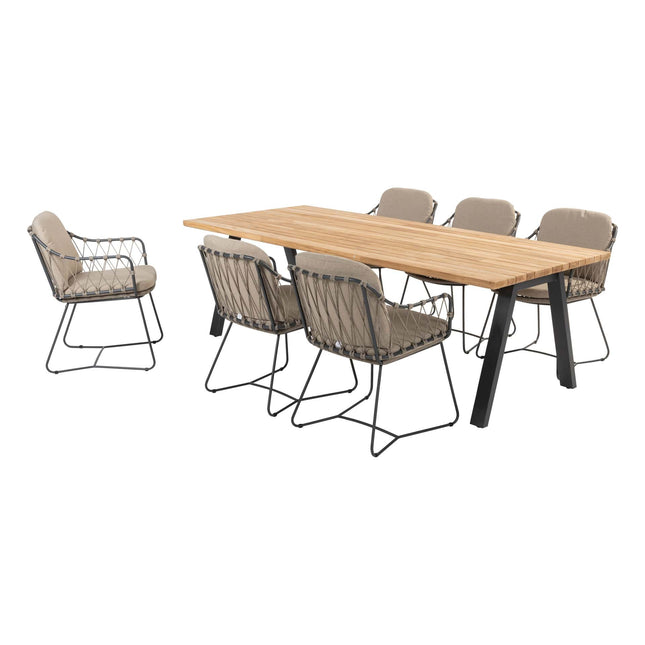 Taste 4SO Prego dining + Ambassador teak tafel 240 cm