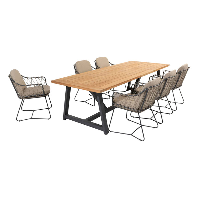 Taste 4SO Prego dining + Noah teak tafel 260 cm