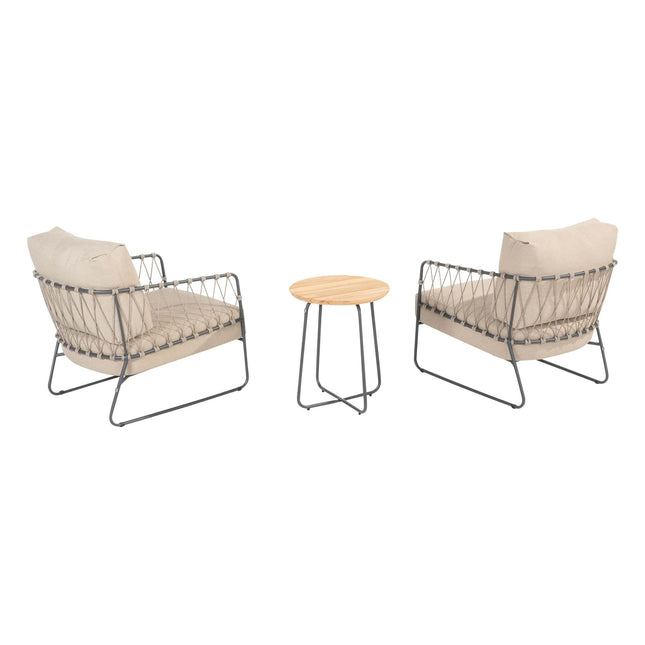 Taste 4SO Prego bistro loungeset + 4 Seasons Outdoor Verdi bijzettafel 45 Ø cm