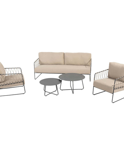 4 Seasons Outdoor -Geschmack 4SO Prego Lounge Set + Dali -Kaffeetische