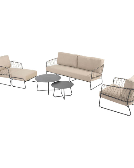 4 Seasons Outdoor -Geschmack 4SO Prego Lounge Set + Dali -Kaffeetische
