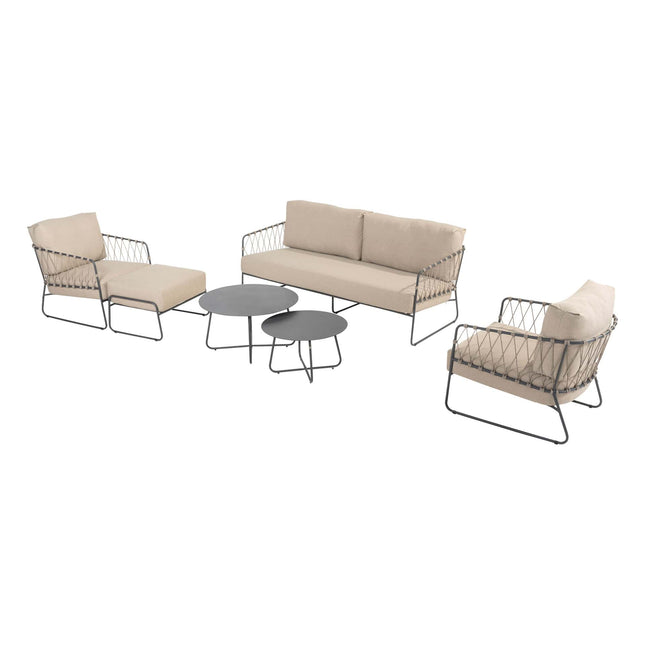 4 Seasons Outdoor -Geschmack 4SO Prego Lounge Set + Dali -Kaffeetische
