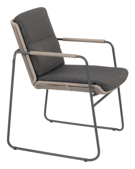 Taste 4SO Parma Stapelbares Essen + 4 Seasons Outdoor Goa Tisch HPL 95 cm Schiefer Anthrazit