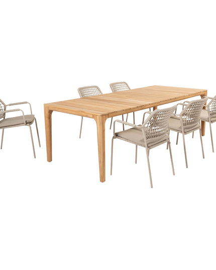 Taste 4SO Barista Dining Latte + Liam Teak Tabelle 240 cm