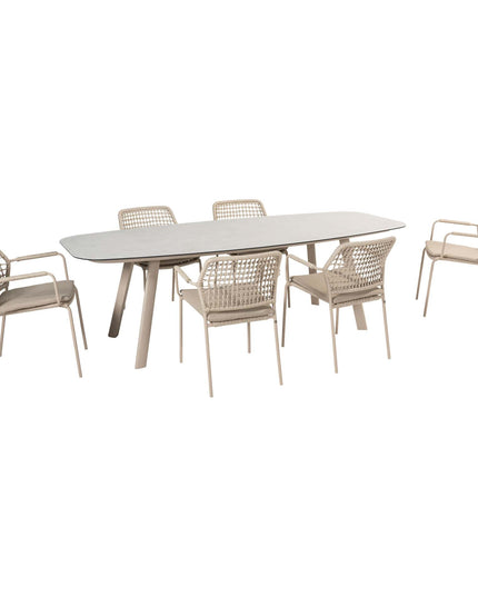 Taste 4SO Barista dining latte + Manolo tafel latte met geprint keramiek tafelblad 240 cm