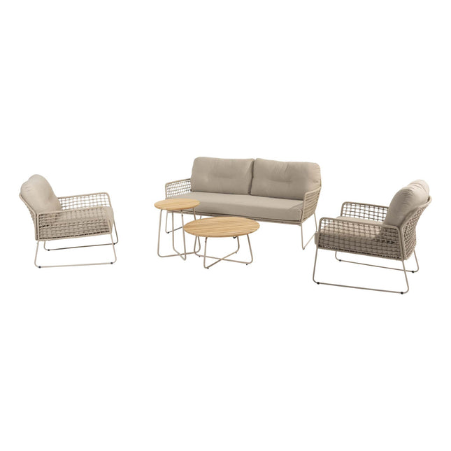 4 Seasons Outdoor -Geschmack 4SO Albano Lounge Set + Verdi Kaffeetische
