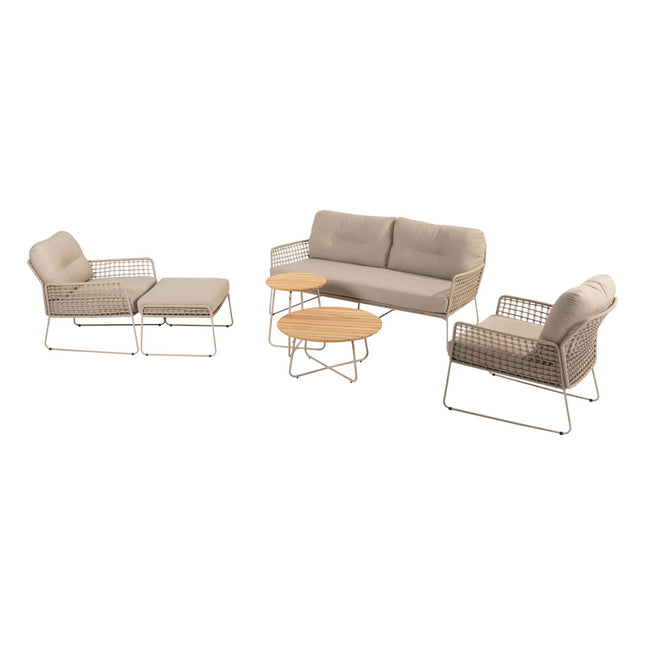 4 Seasons Outdoor -Geschmack 4SO Albano Lounge Set + Verdi Kaffeetische