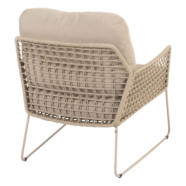 Taste 4SO Albano bistro loungeset + 4 Seasons Outdoor Verdi bijzettafel 45 Ø cm latte