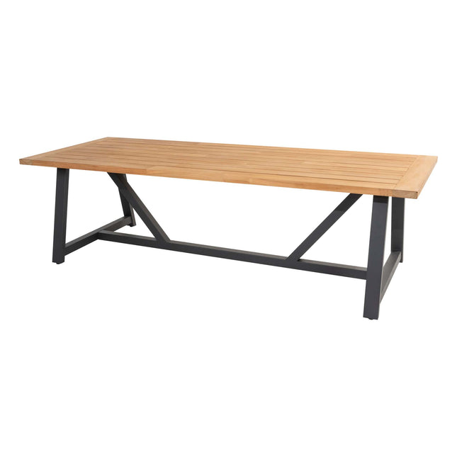 4 Seasons Outdoor Aprilla Ess Anthrazit + Geschmack 4SO Noah Teaktisch Anthrazit Basi