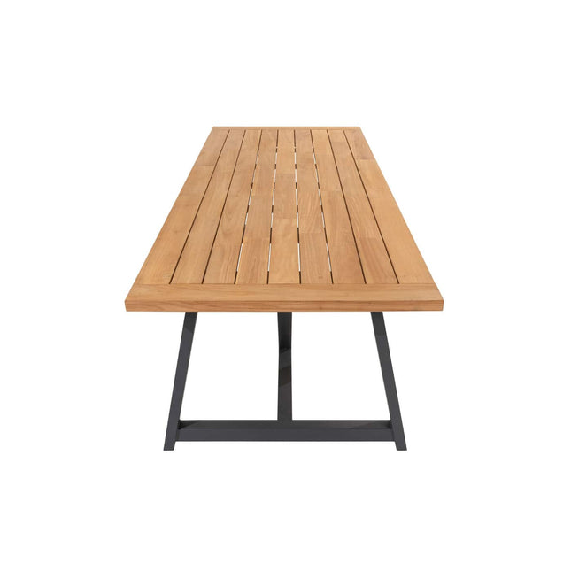 4 Seasons Outdoor Aprilla Ess Anthrazit + Geschmack 4SO Noah Teaktisch Anthrazit Basi