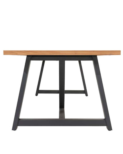 4 Seasons Outdoor Aprilla Dining rein + Geschmack 4SO Noah Teaktisch Anthrazit Basis 260 cm