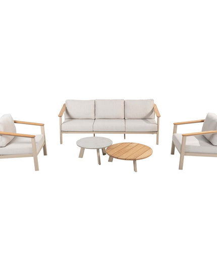 Taste 4SO Olivia loungeset 3-zits lounge bank + 2x lounge stoel + Emma salontafels