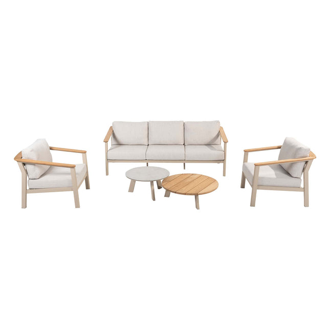 Taste 4SO Olivia loungeset 3-zits lounge bank + 2x lounge stoel + Emma salontafels
