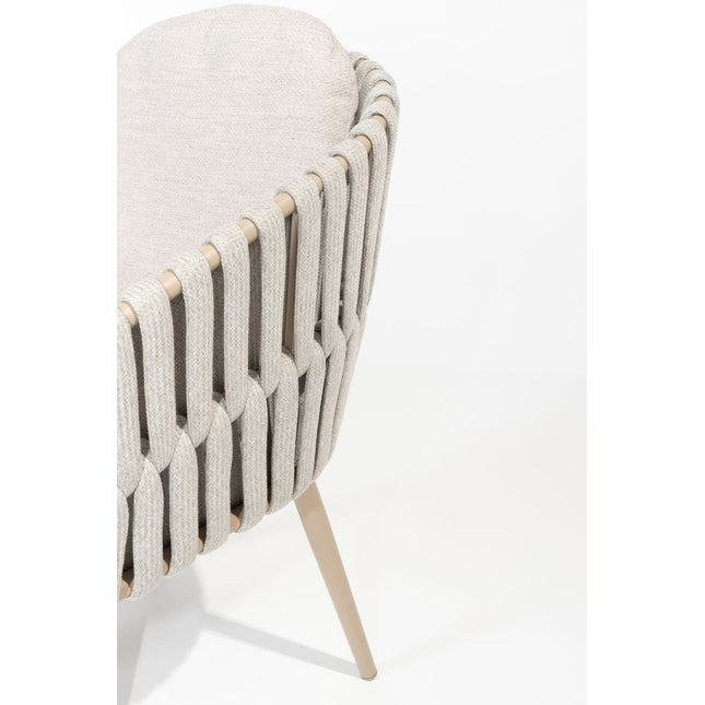 Taste 4SO Eva dining + Prado teak tafel 160 Ø cm