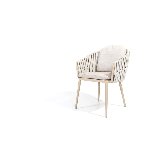 Taste 4SO Eva dining + Prado teak tafel 130 Ø cm