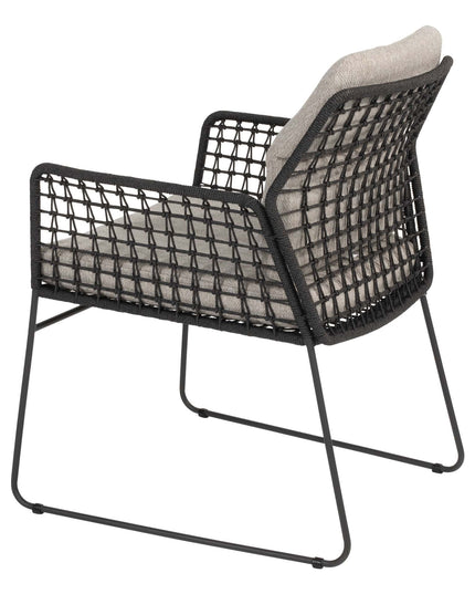 Taste 4SO Rhodes Essstuhl + Prado Tisch mit Keramik -Tisch -Top -Fass -Anthrazit 240 cm