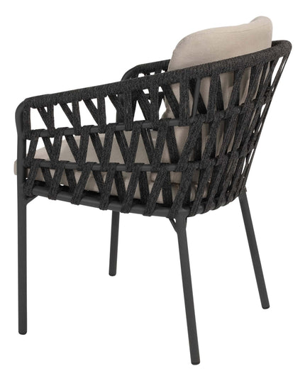 4 Seasons Outdoor Albareto Essstuhl + Geschmack 4SO Prado Tisch mit Keramik -Tisch -Top -Lauf Anthrazit 240 cm