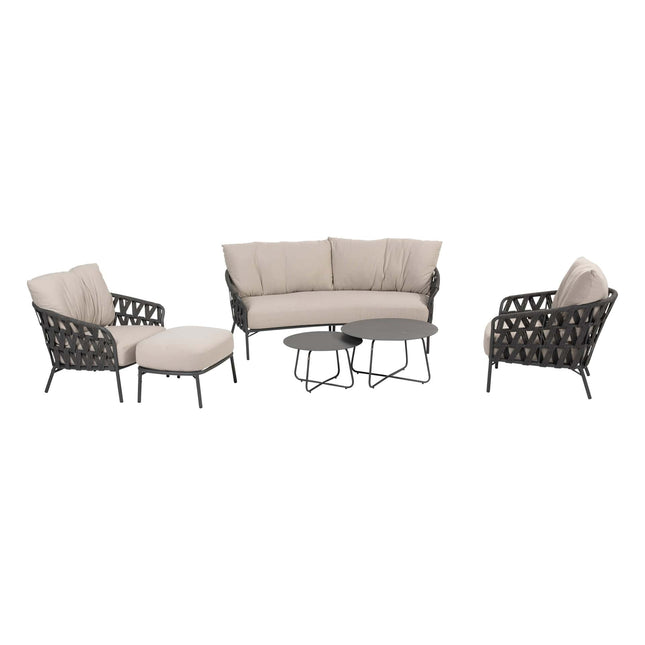 4 Seasons Outdoor -Geschmack 4SO Albareto Bio -Lounge -Sofa + Fußstopp + Dali -Kaffeetische