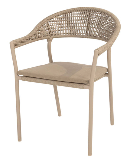 Taste 4SO Sienna Dining + Prado Teak Tabelle 130 Ø CM Teak -Basis