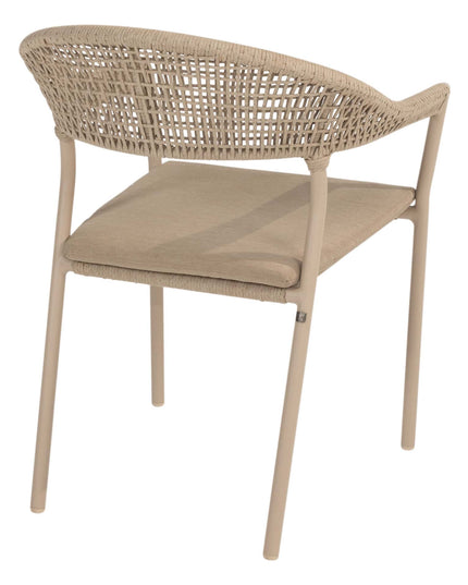 Taste 4SO Sienna Dining + Prado Teak Tabelle 130 Ø CM Teak -Basis