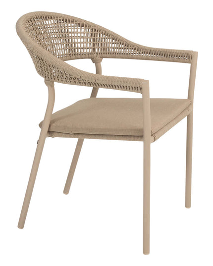 Taste 4SO Sienna Dining + Prado Teak Tabelle 130 Ø CM Teak -Basis