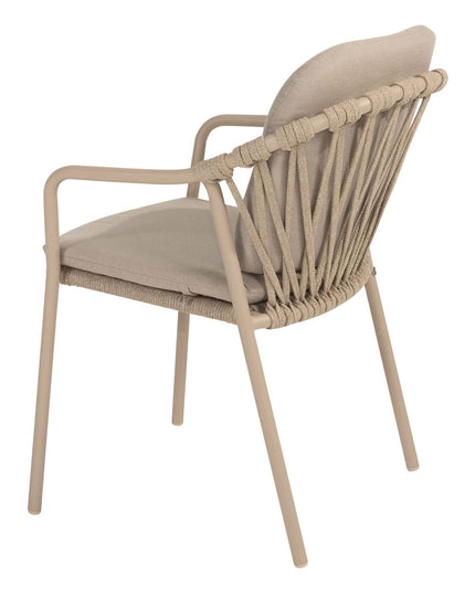 Taste 4SO Manitoba Stapelbares Essstuhl Latte + Donato Tabelle 160 Ø cm mit bedrucktem Keramikblatt