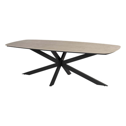 Taste 4SO Prado tafel met keramisch tafelblad barrel antraciet 240 cm
