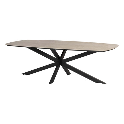 Taste 4SO Prado tafel met keramisch tafelblad barrel antraciet 240 cm