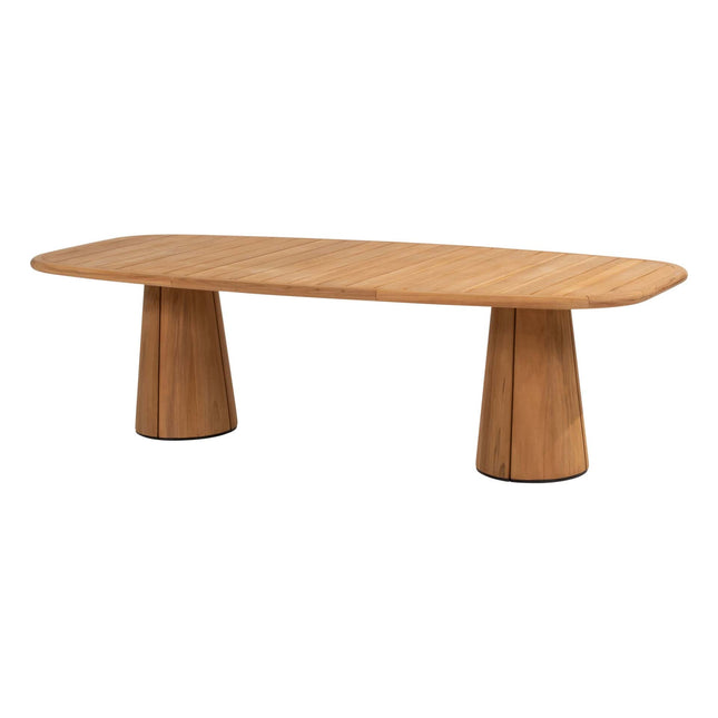 4 Seasons Outdoor Tuinset Capalbio low dining stoel + Taste 4SO Capri low dining tafel barrel-vorm teak 240 x 110 cm