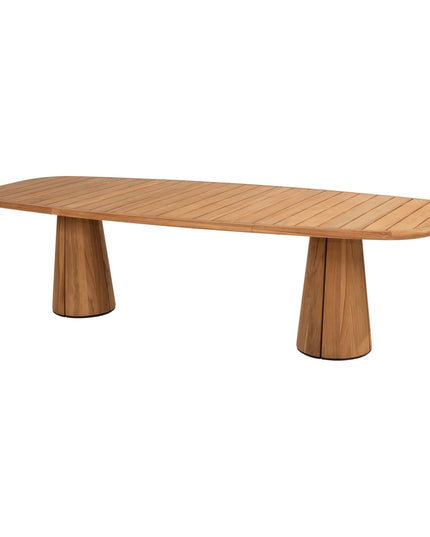 4 Seasons Outdoor Bernini Essstuhl + Geschmack 4SO Capri Tisch-Fass-Form-Teak 280 cm