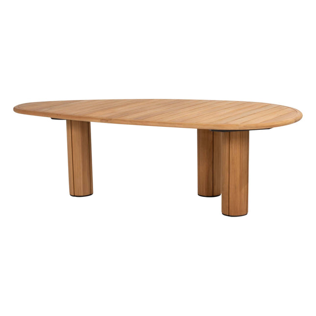 Taste 4SO Corsica tafel kiezel-vorm teak 240 x 130 cm