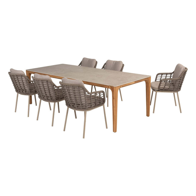 Taste 4, also Puglia Essstuhl + Liam Tisch mit Keramikplatten 240 cm