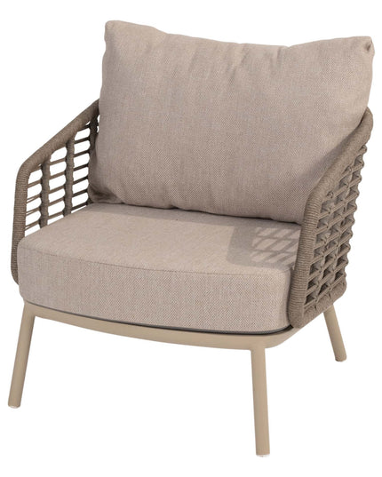 Taste 4SO Puglia loungeset latte, 3-zits loungebank + 2x lounge stoel + voetenbank