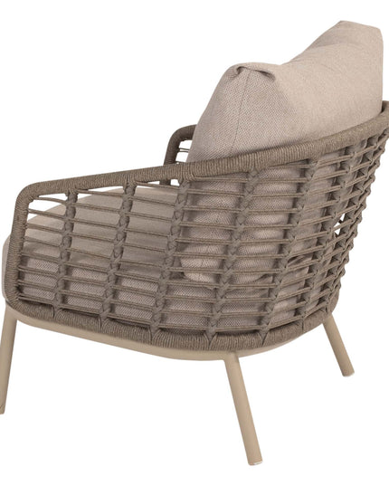 Taste 4SO Puglia loungeset 3-zits loungebank + 2x lounge stoel + Demi set van 2 salontafels latte