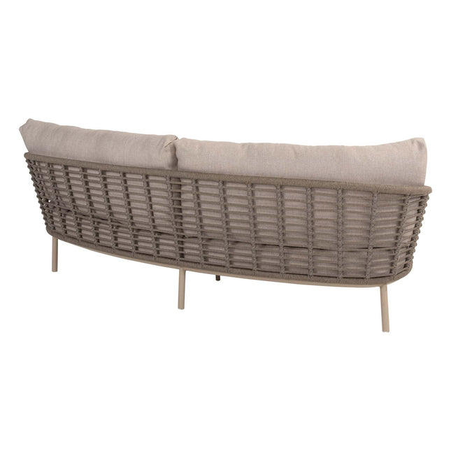 Taste 4SO Puglia loungeset 3-zits loungebank + 2x lounge stoel + Demi set van 2 salontafels latte