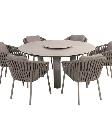 Taste 4SO Owen Essstuhl + Donato Esstisch 160 Ø CM Cloud + Lazy Susan