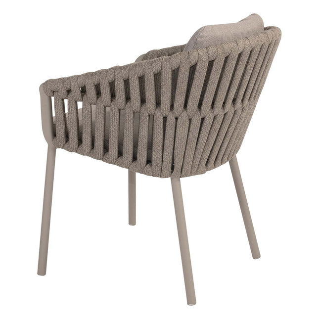 Taste 4SO Owen dining stoel + Donato eettafel 160 Ø cm cloud + lazy susan