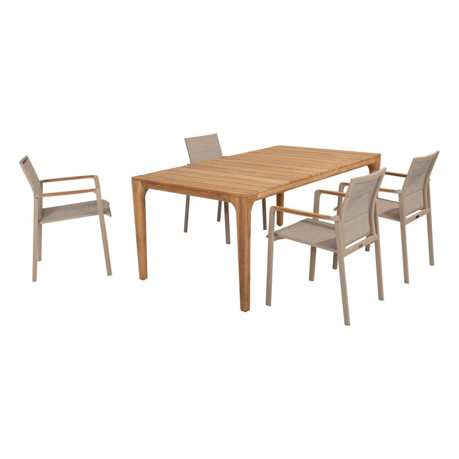 Taste 4SO Cortina Dining + Liam Esstisch Teak 180 x 100 cm