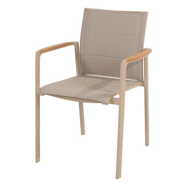 Taste 4SO Cortina dining + Prado tafel met keramisch tafelblad barrel latte 240 cm