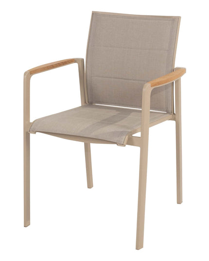 Taste 4SO Cortina dining + Liam eettafel teak 180 x 100 cm