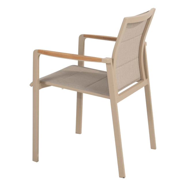 Taste 4SO Cortina dining + Prado tafel met keramisch tafelblad barrel latte 240 cm