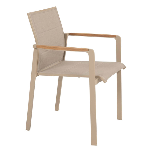 Taste 4SO Cortina dining + Prado tafel met keramisch tafelblad barrel latte 240 cm