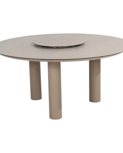 Taste 4SO Eva dining + Donato tafel met geprint keramiek tafelblad 160 Ø cm latte