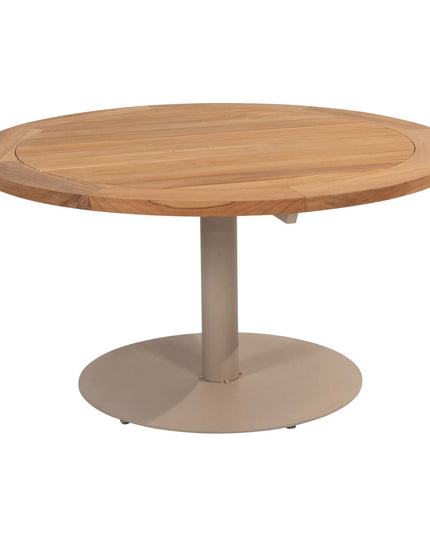 4 Seasons Outdoor Garden Set Comino Low Dining Chair + Geschmack 4SO Saba Low Dining Latte Basis mit Teaktisch 130 Ø CM